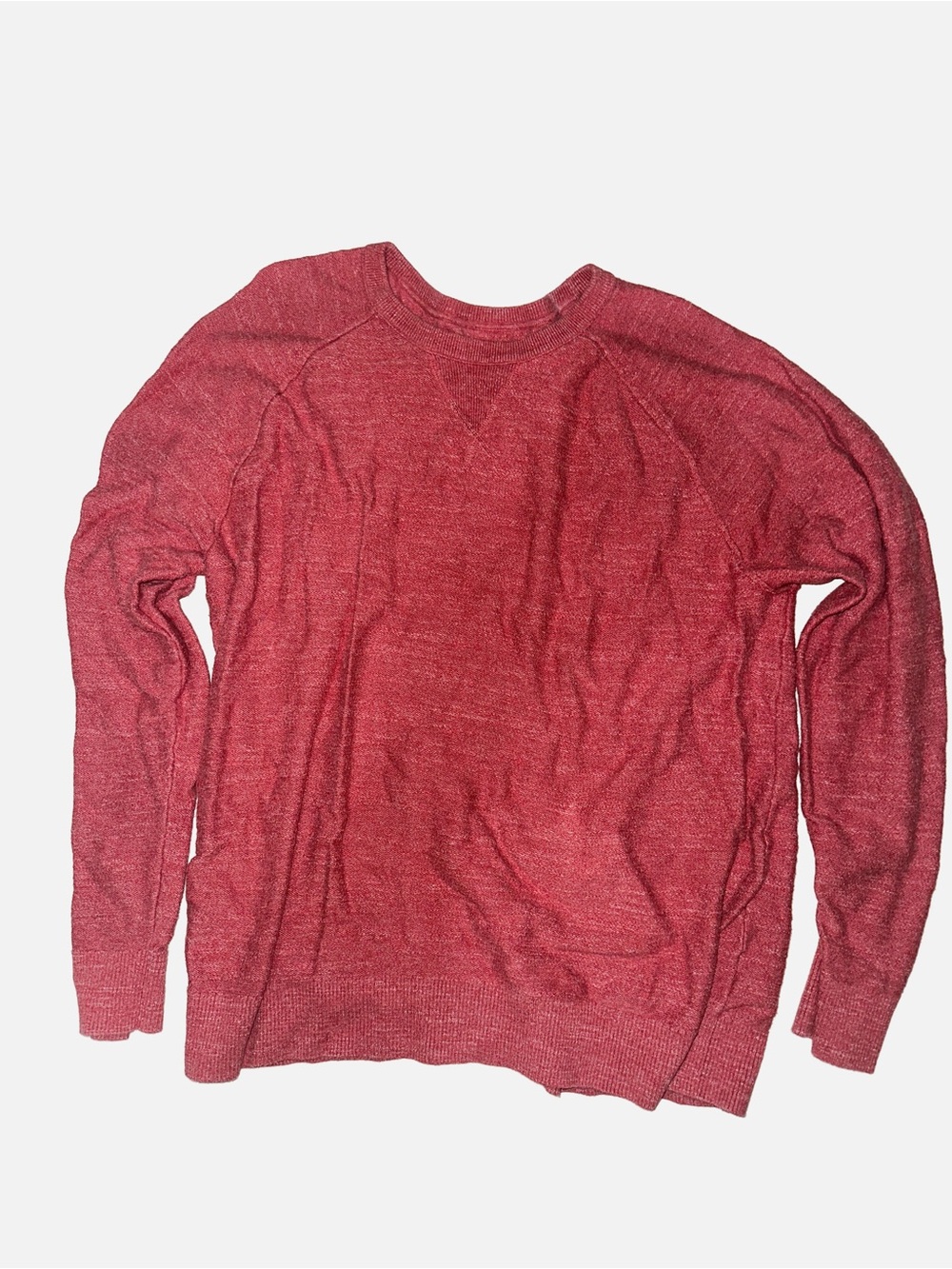 GAP Men's Heathered Red Crewneck Sweater